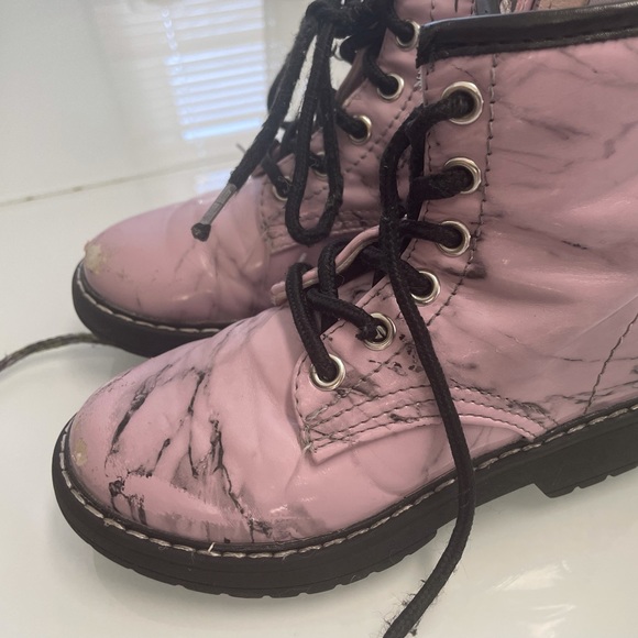 Steve Madden girls marble fashion booties kids pink size 9 thick rubber soul - Picture 7 of 12